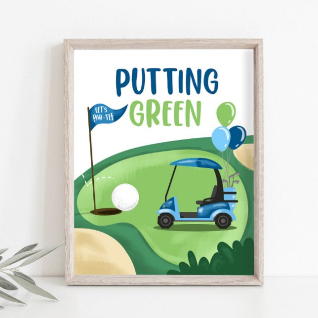 Putting Green Golf Par-Tee Boy Birthday Sign (Creator Uploaded)