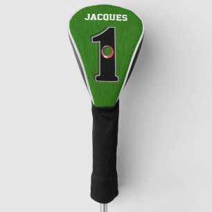 Putting Green Hole in One Lucky Golfer w/ Name Golf Head Cover
