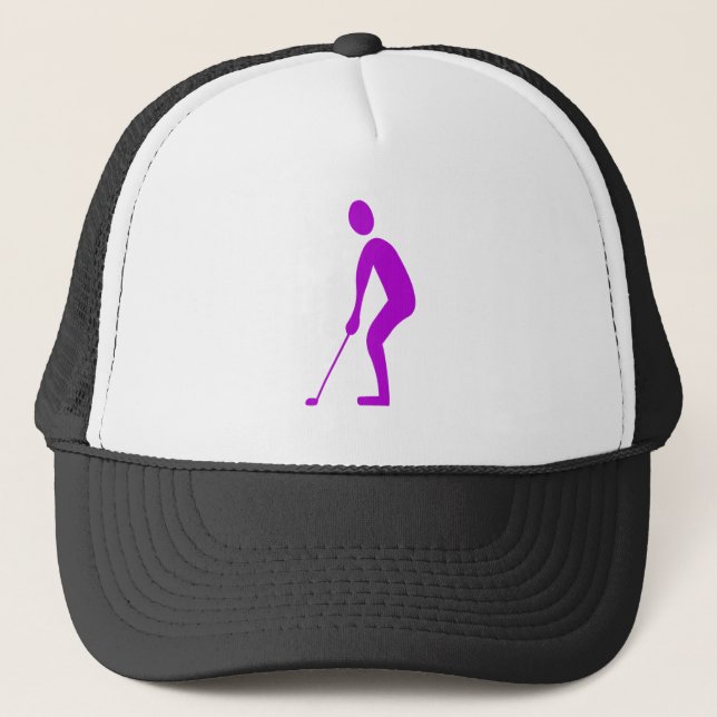 Putting - Purple Trucker Hat (Front)