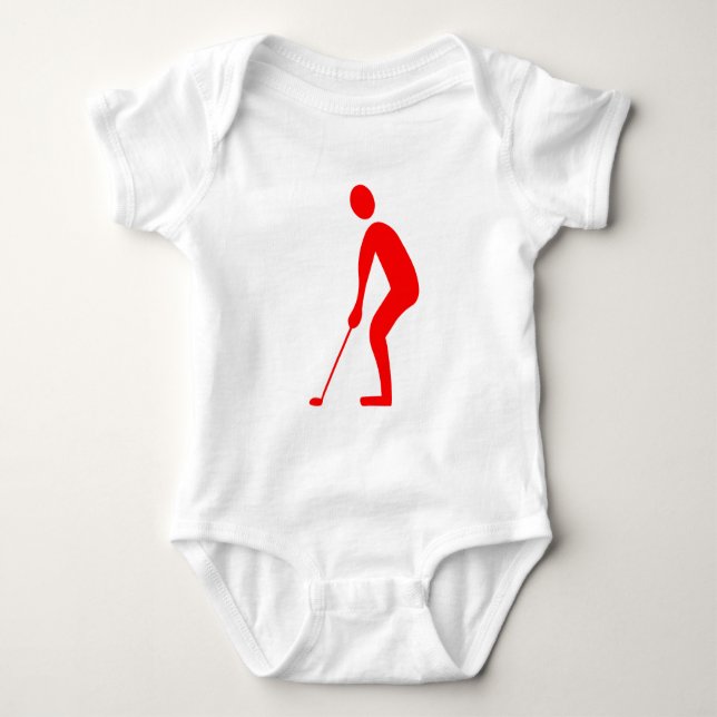 Putting - Red Baby Bodysuit (Front)