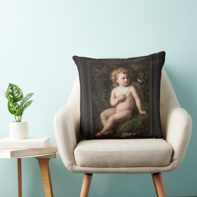 Putto Feeding A Strawberry To A Bird Cushion (Chair)