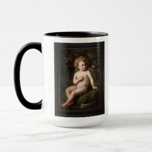 Putto Feeding A Strawberry To A Bird Mug