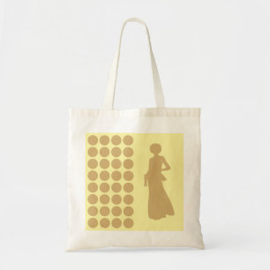 Putty Cream Neutral Dots Fashion Silhouette Tote Bag