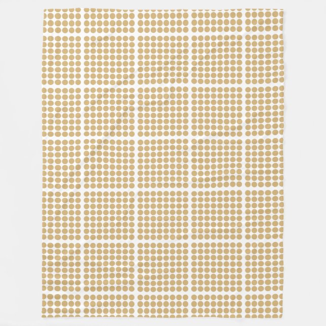 Putty Neutral Dots Fleece Blanket (Front)