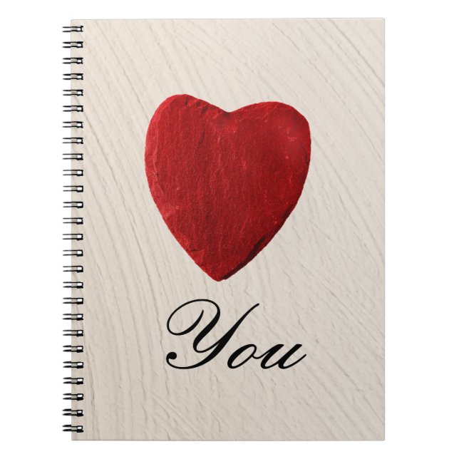 Putzhintergrund Love you Notebook (Front)