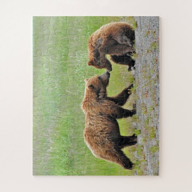 Puzzle 16x20 "56 oversized pieces" of grizzlies (Vertical)