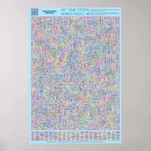 PUZZLE #6: Animal Groups - Standard Solved Poster (Front)