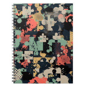 Puzzle Abstract: Creative Vintage Seamless. Notebook