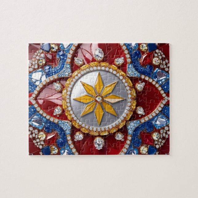 Puzzle abstract modern Design Colombian Colours (Horizontal)