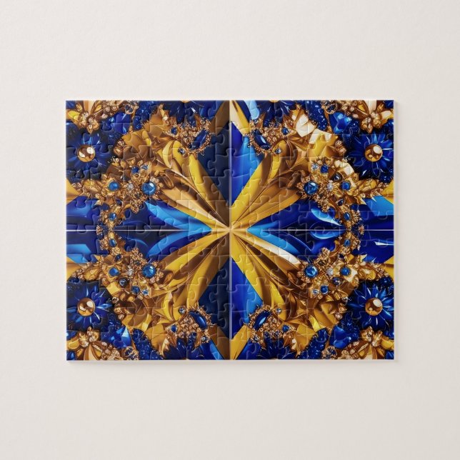 Puzzle abstract modern Design Sweden Colours (Horizontal)
