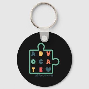 Puzzle Advocate Autism Awareness Autism Support  Key Ring