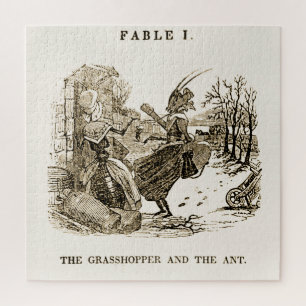 Puzzle Aesop's Fables: the Grasshopper and the Ant
