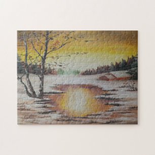 Puzzle Ann Hayes Painting Winter Scene