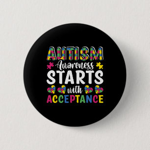 Puzzle Autism Awareness Accept Understand Love Dis 6 Cm Round Badge