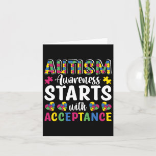 Puzzle Autism Awareness Accept Understand Love Dis Card