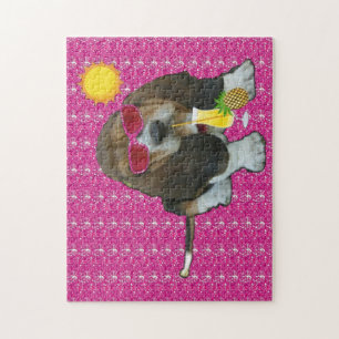 Puzzle Baby Basset Hound Summer Time