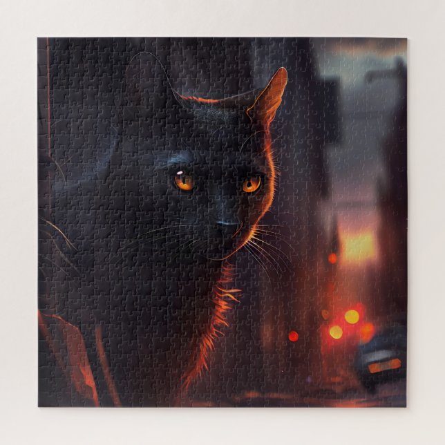 Puzzle Black Cat (Vertical)