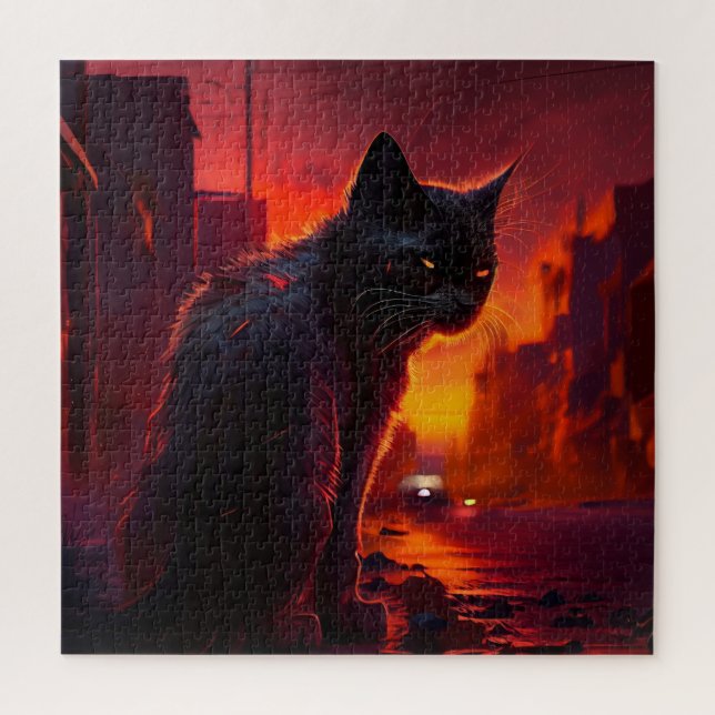 Puzzle Black Cat (Vertical)