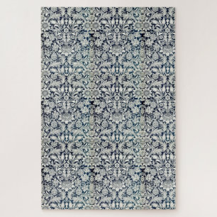 Puzzle - Blue & White Wallpaper Design