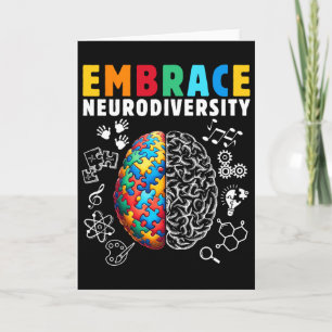 Puzzle Brain Autism Asd Adhd Mum Kids Embrace Neur Card