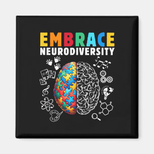 Puzzle Brain Autism Asd Adhd Mum Kids Embrace Neur Magnet