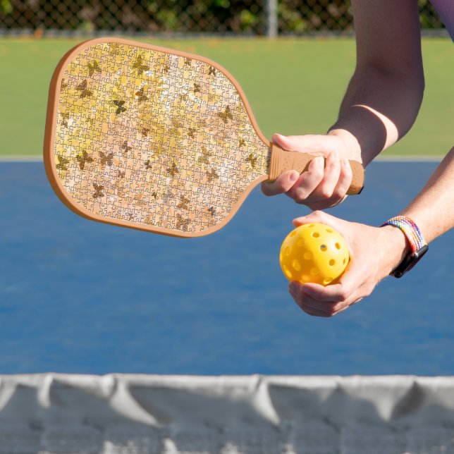 Puzzle Butterflies and Daisies by Shirley Taylor Pickleball Paddle (Insitu)