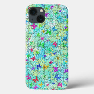 Puzzle Butterflies and Daisies-Colourful by STaylo iPhone 13 Case
