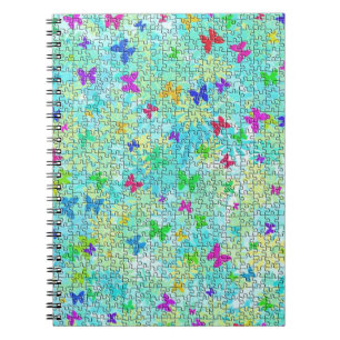 Puzzle Butterflies and Daisies-Colourful by STaylo Notebook