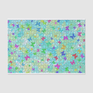 Puzzle Butterflies and Daisies-Colourful by STaylo Tissue Paper