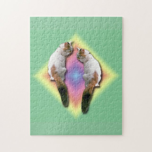 Puzzle - Cat and Rainbow Diamond (Vertical)