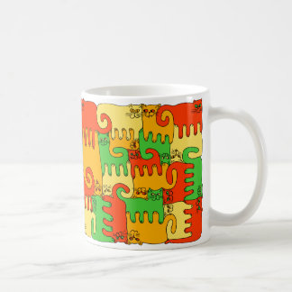 Puzzle Cats "Autumn Leaves" Coffee Mug