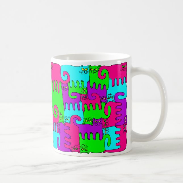Puzzle Cats "Elderberry wine" Coffee Mug (Right)
