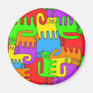 Puzzle Cats "Rainbow" 3 magnet