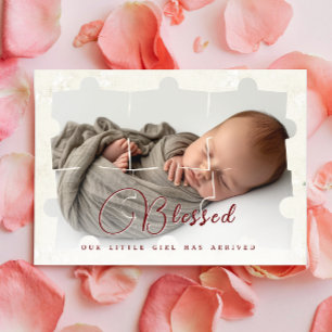 Puzzle Collage Baby Photo birth announcements