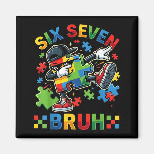 Puzzle Dabbing Bruh 67 Six Seven Boys Kids Autism Magnet