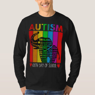 Puzzle Elephant Teacher 100 Days Autism Awareness T-Shirt