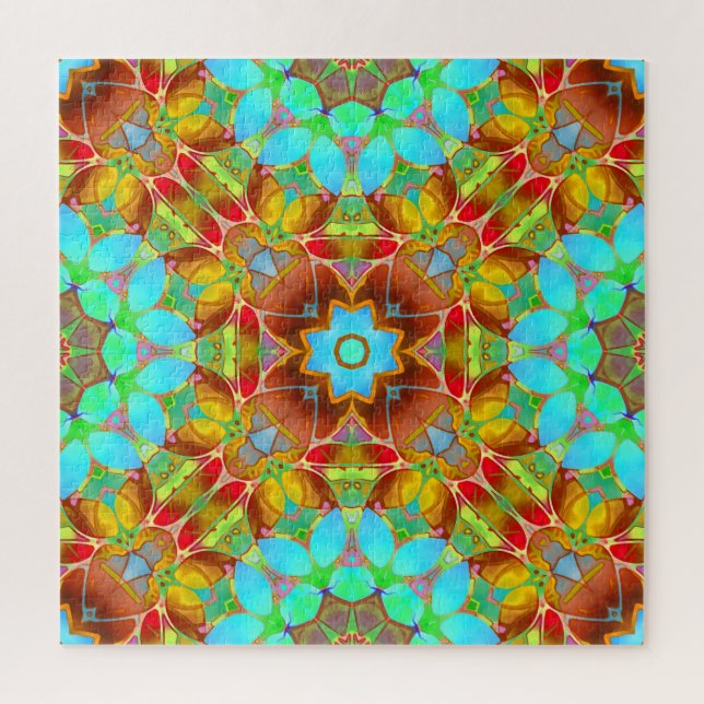 Puzzle Floral Fractal Art G410 (Vertical)