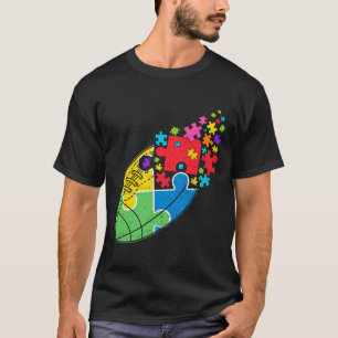 Puzzle Football Support Autism Awareness Men Women T-Shirt