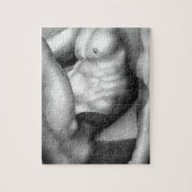 Puzzle For Him 8x10 Art Male Bodybuilder