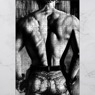 Puzzle For Men 11x14 Male Bodybuilder Gift Box
