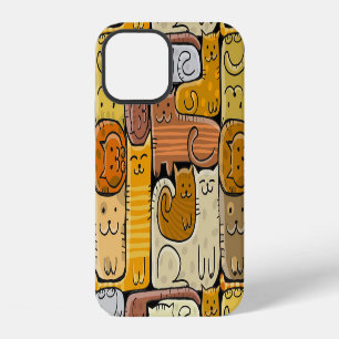 Puzzle Funny Cats House Seamless iPhone 12 Case