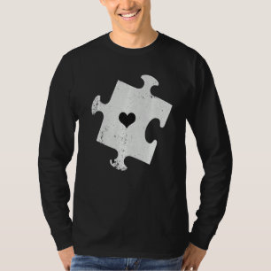 Puzzle Game Love Puzzle Retro Vintage Look Jigsaw T-Shirt