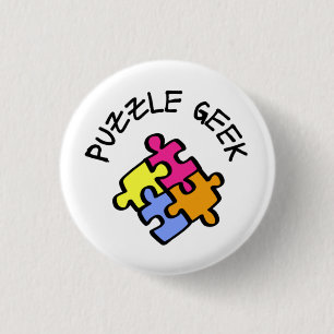 Puzzle Geek 3 Cm Round Badge