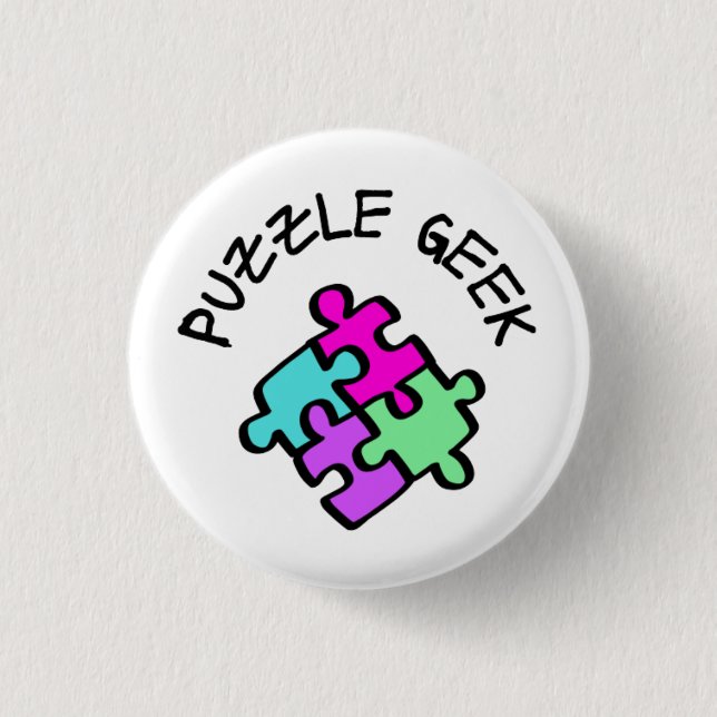Puzzle Geek   3 Cm Round Badge (Front)