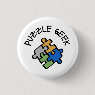 Puzzle Geek 3 Cm Round Badge
