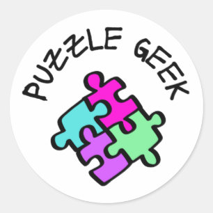 Puzzle Geek  Classic Round Sticker