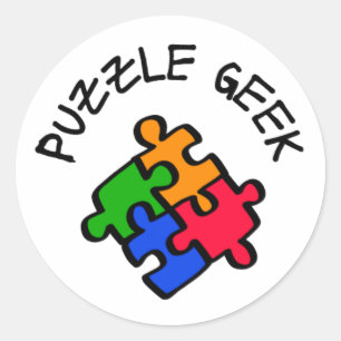 Puzzle Geek         Classic Round Sticker