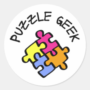 Puzzle Geek       Classic Round Sticker