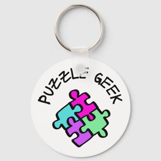 Puzzle Geek    Key Ring (Front)