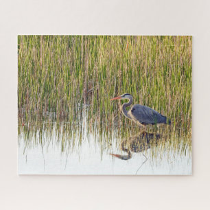 Puzzle - Great Blue Heron In A Marsh